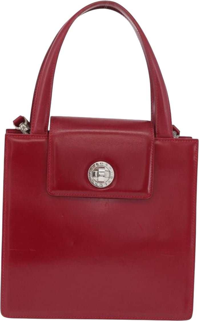 Bvlgari Top Handle Leather Rood