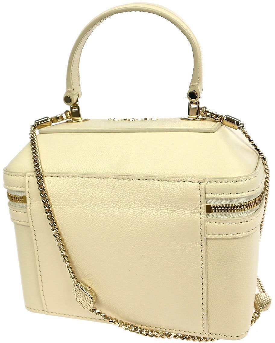 Bvlgari Bvlgari Forever Serpenti Vanity Bag Leather Beige