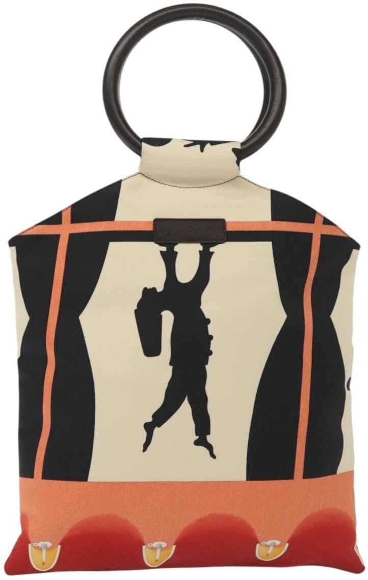 Bvlgari Bvlgari Handbag Canvas Beige