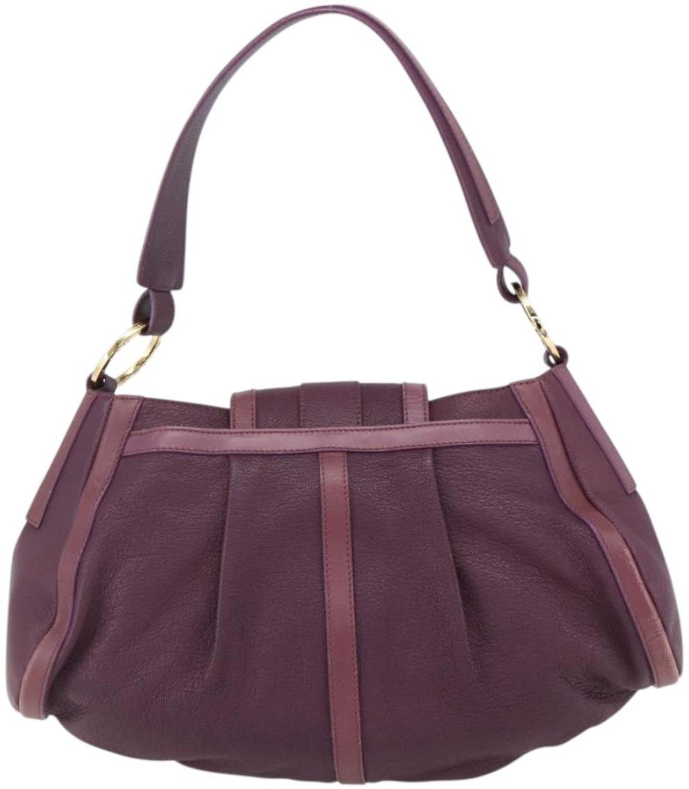 Bvlgari Bvlgari Chandra Satchel Leather Paars