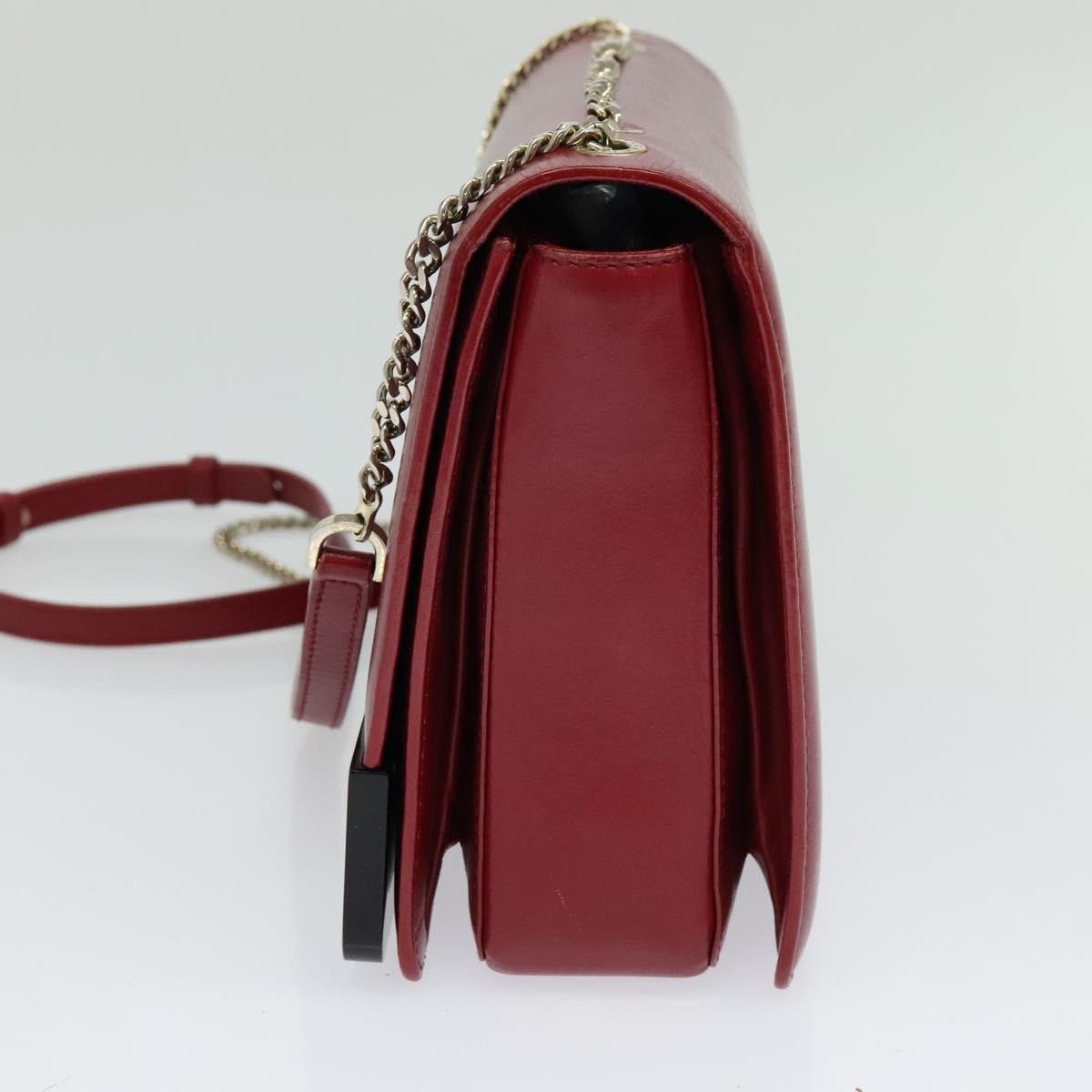 Bvlgari Signature Leather Medium Rood