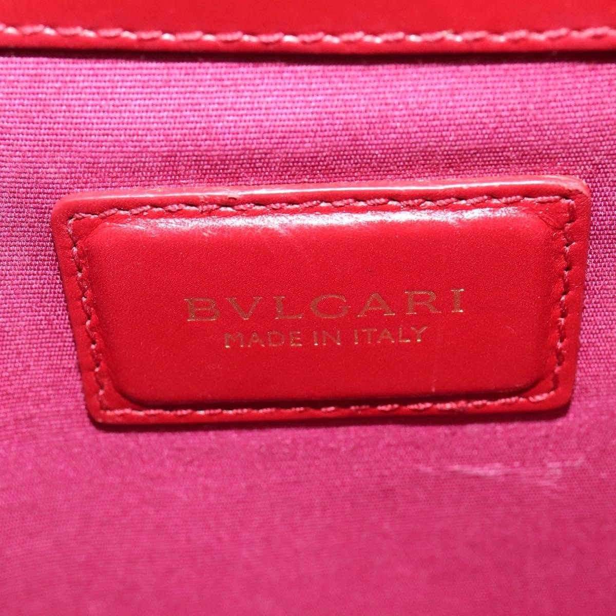 Bvlgari Signature Leather Medium Rood