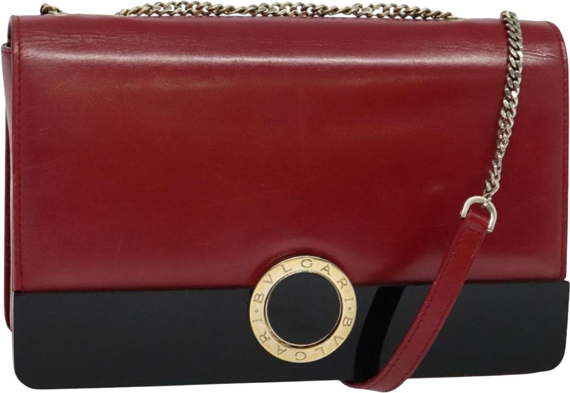 Bvlgari Signature Leather Medium Rood