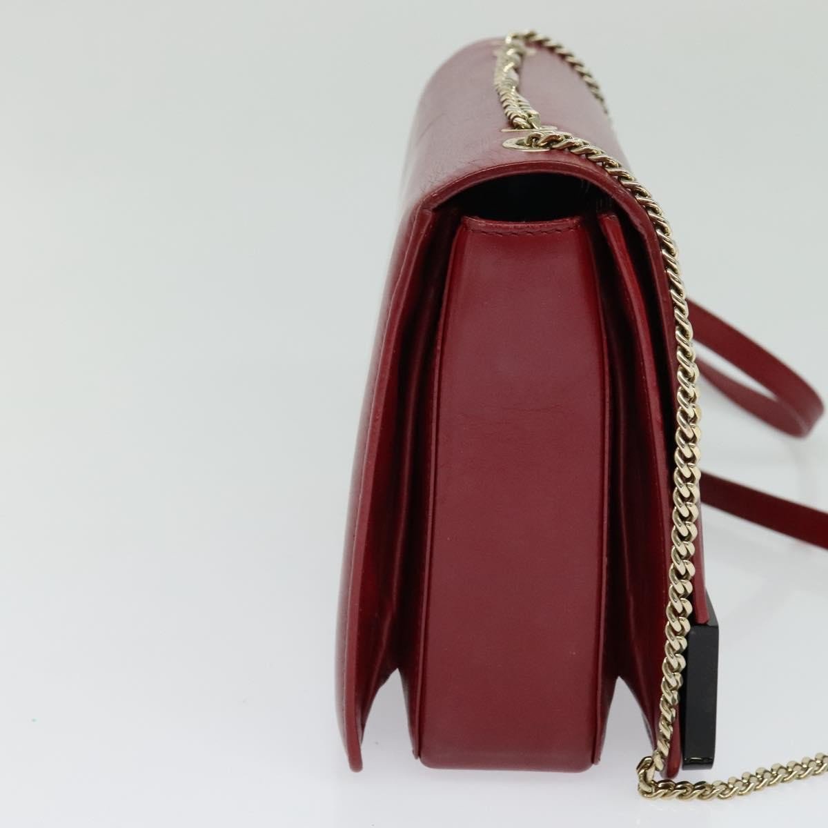 Bvlgari Signature Leather Medium Rood