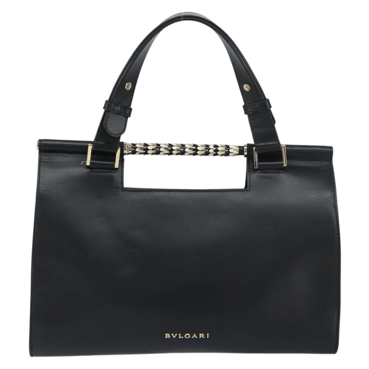 Bvlgari Bvlgari Serpenti Scaglie Day Bag Leather Zwart