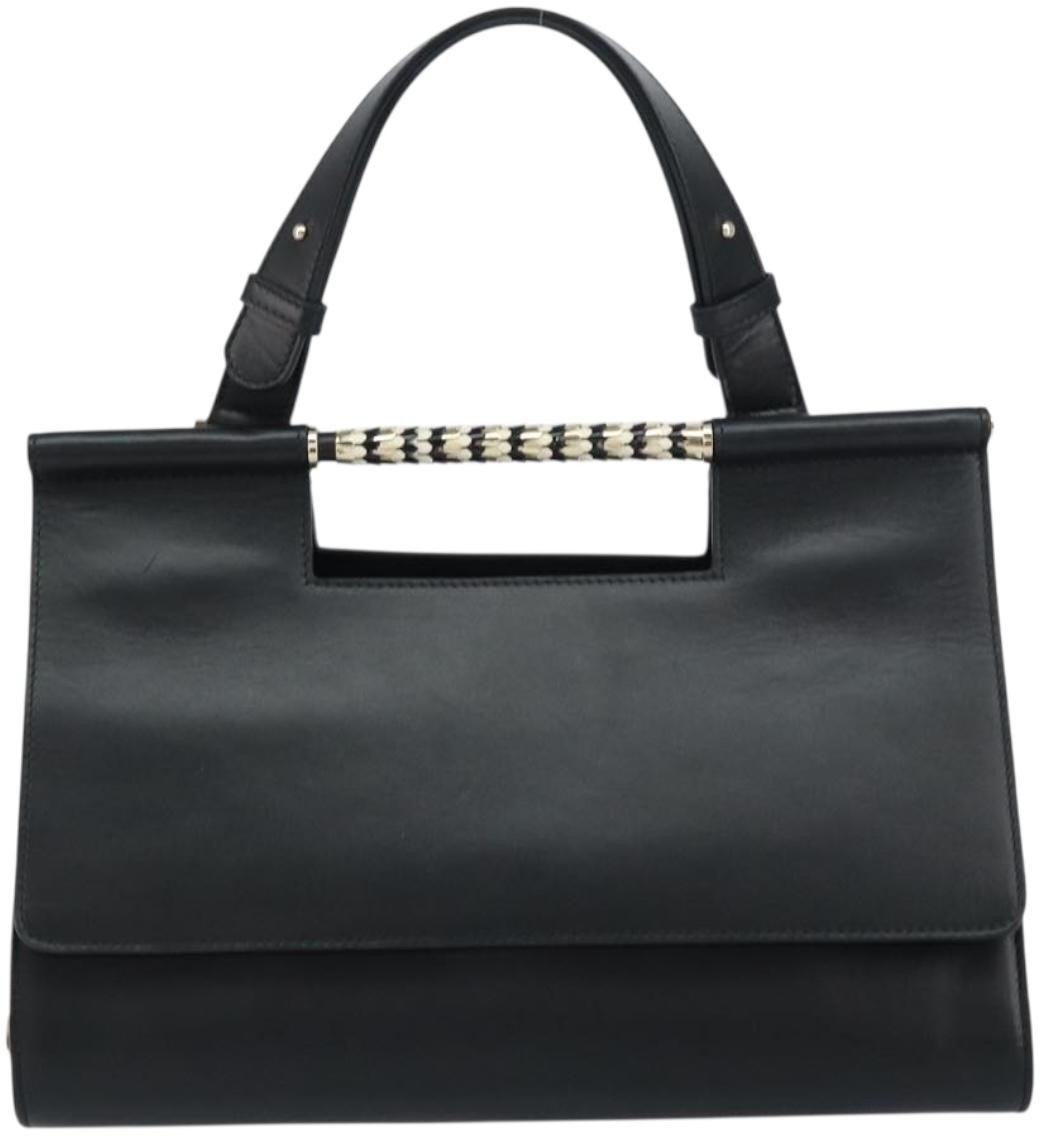 Bvlgari Bvlgari Serpenti Scaglie Day Bag Leather Zwart