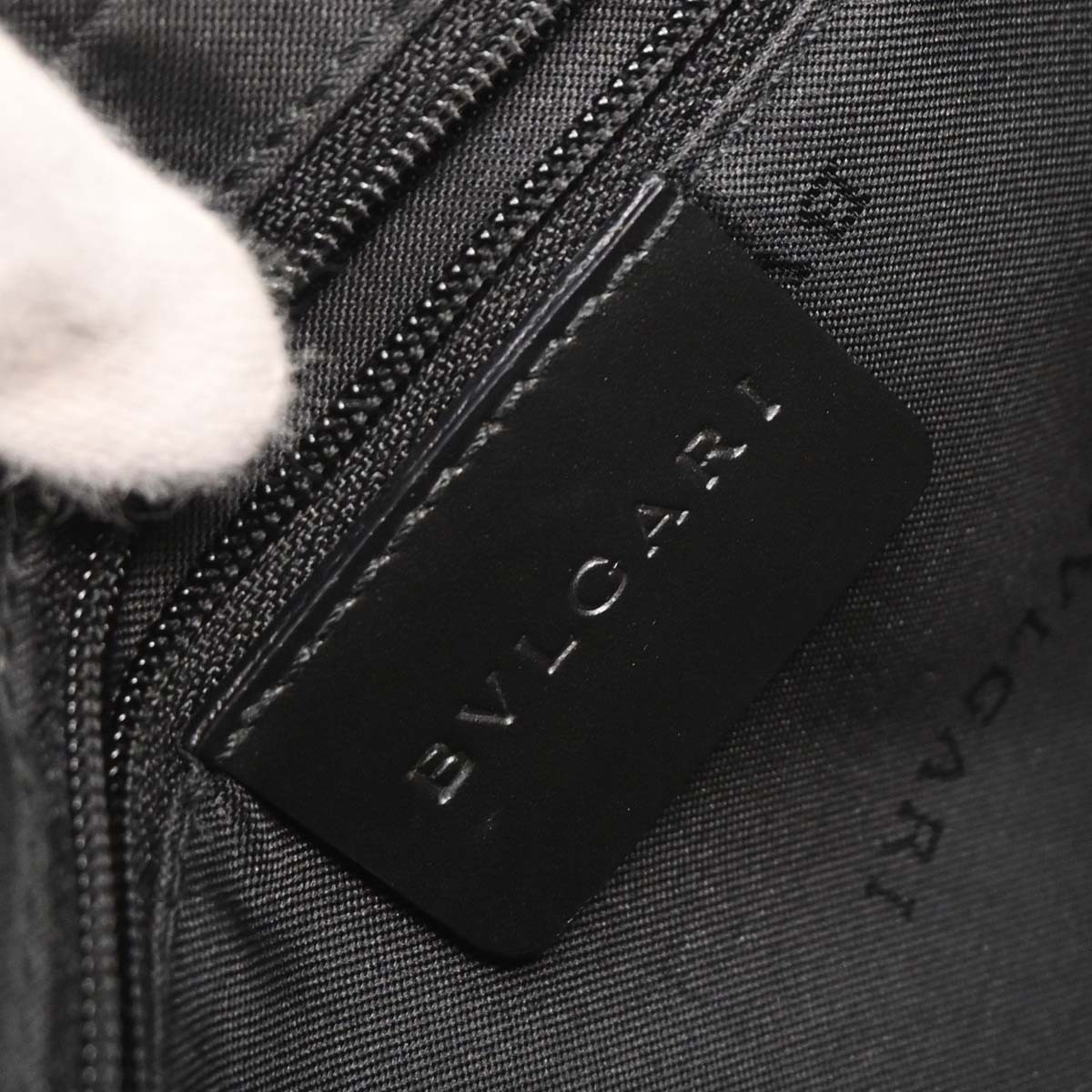 Bvlgari Bvlgari B.Zero1 Logomania Bag Canvas with Leather Mini Zwart