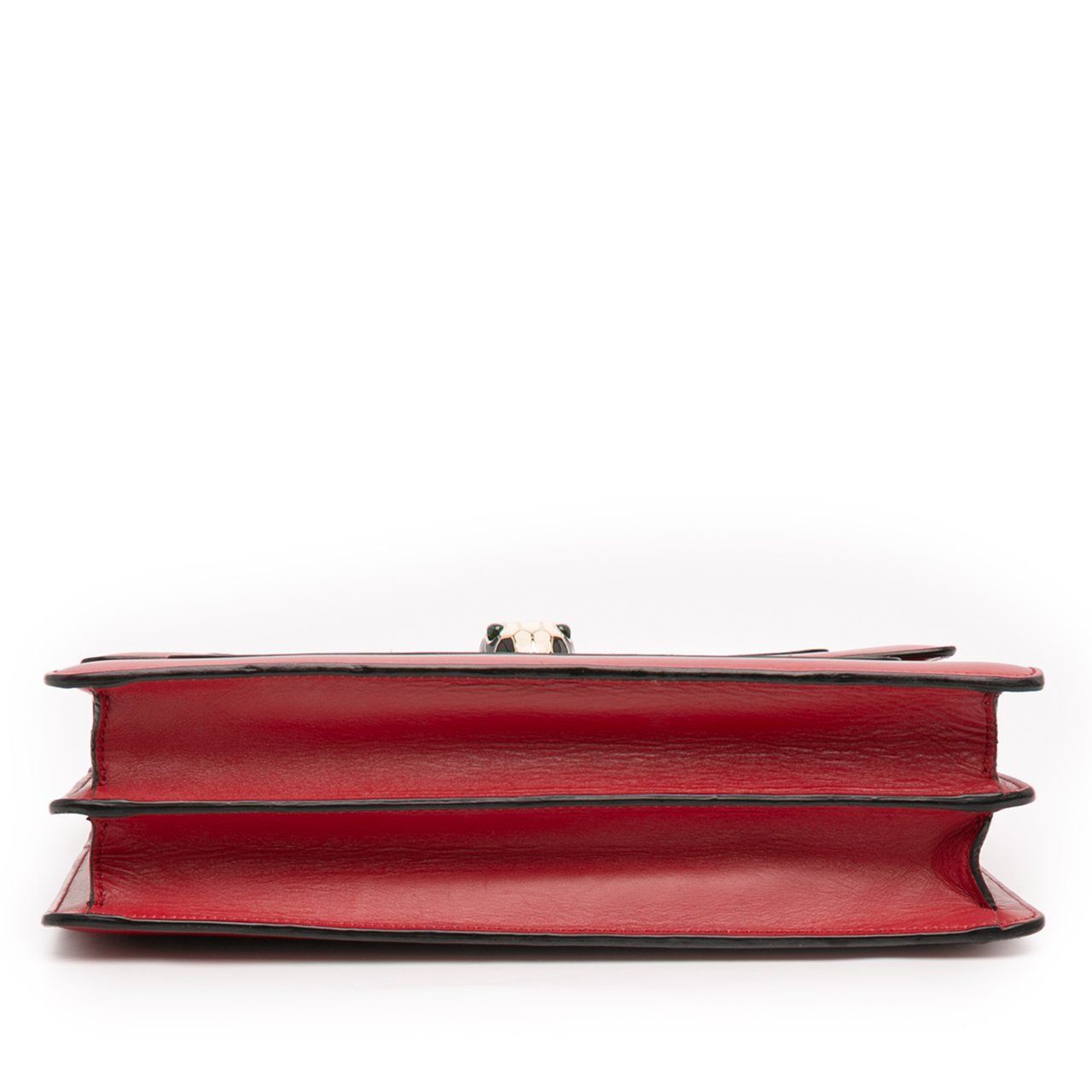 Bvlgari Medium Calfskin Serpenti Forever Shoulder Bag Rood