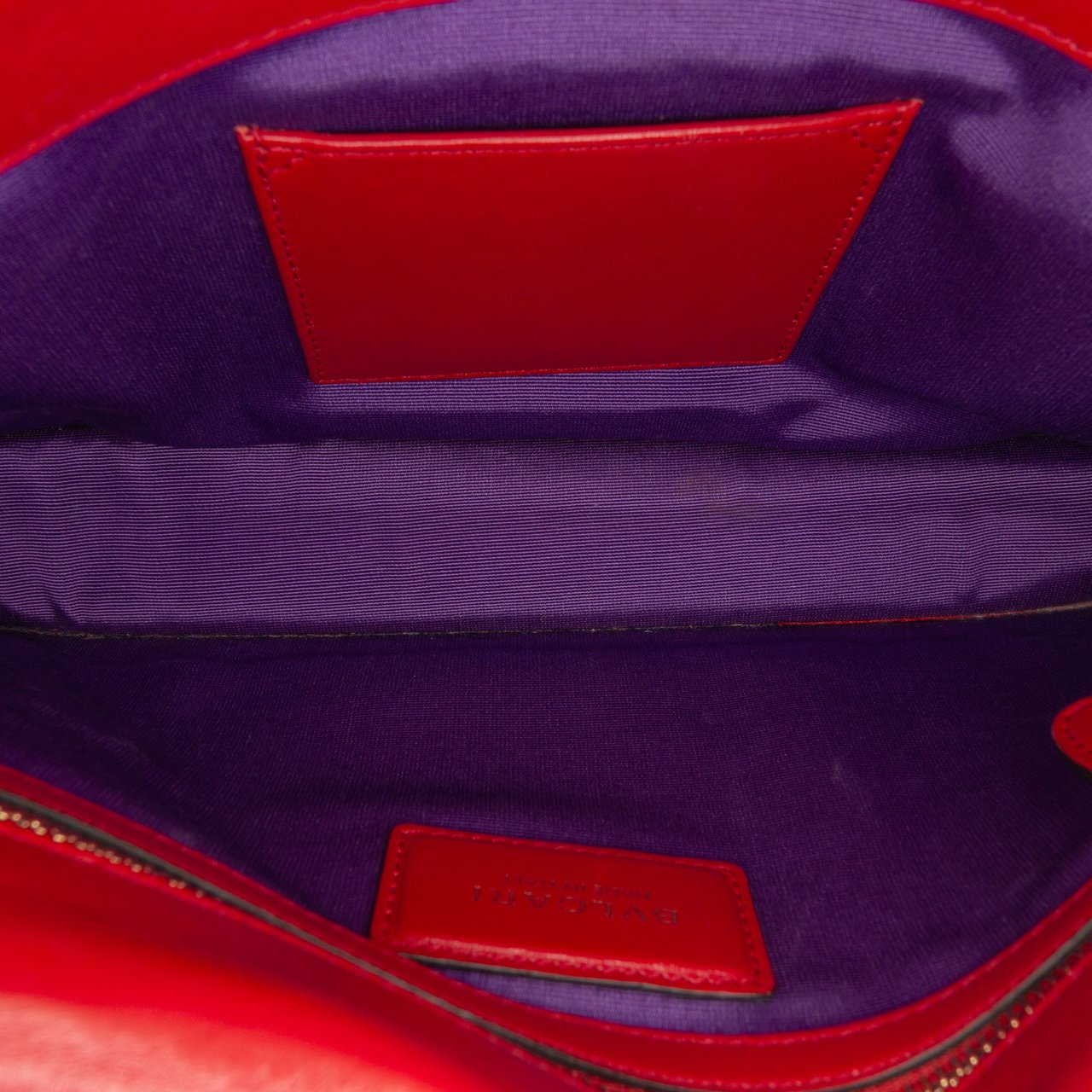 Bvlgari Medium Calfskin Serpenti Forever Shoulder Bag Rood