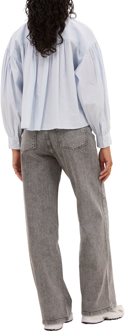 By Bar By-bar - Sarah Short Chambray Blouse - 23512037 - Light Blue Blauw