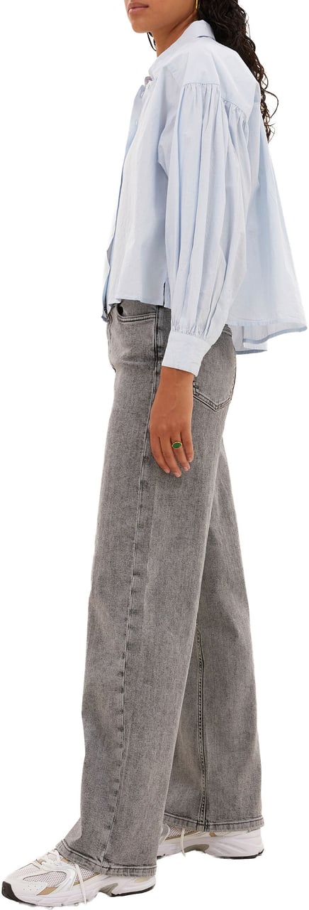 By Bar By-bar - Sarah Short Chambray Blouse - 23512037 - Light Blue Blauw