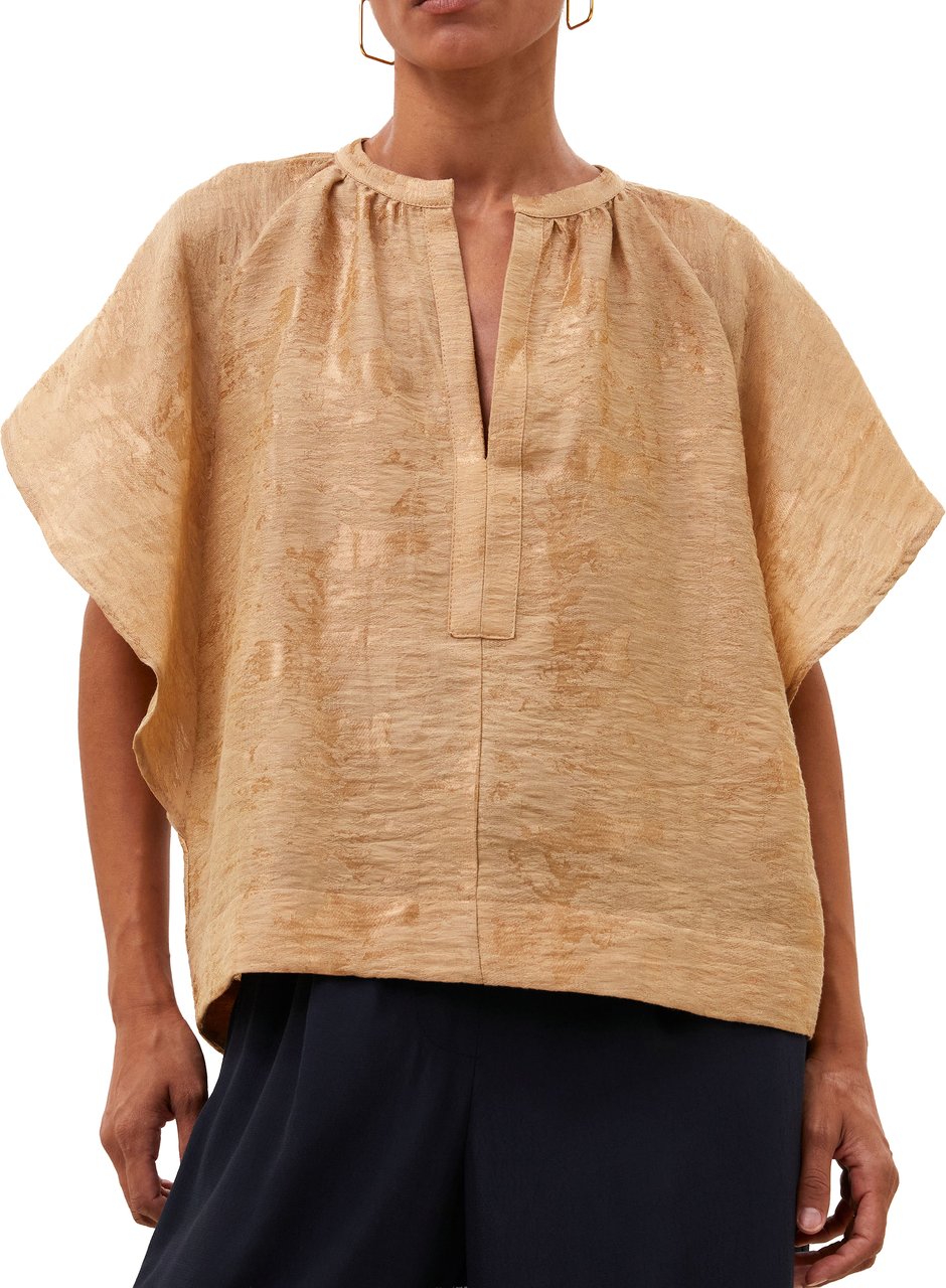 By Bar By-bar - Vina Jacquard Blouse - 26112041 - 771 Desert Geel