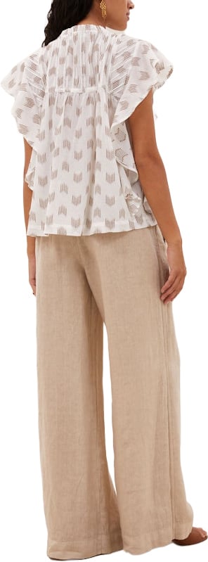 By Bar By-bar - Vina Linen Blouse - 26112075 - 043 Oase Ikat Wit