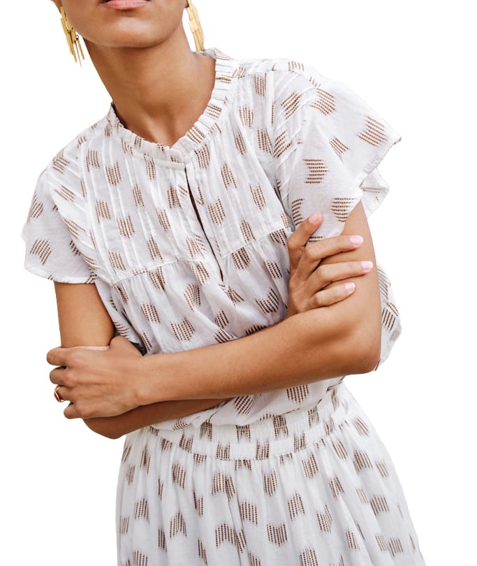 By Bar By-bar - Vina Linen Blouse - 26112075 - 043 Oase Ikat Wit