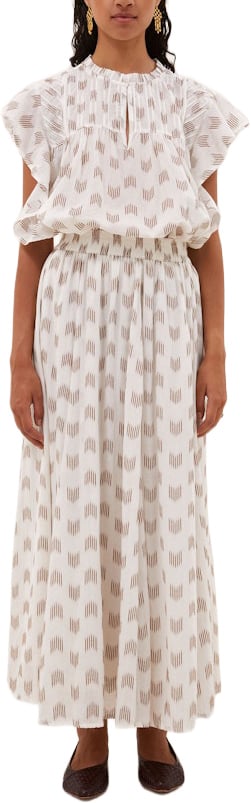 By Bar By-bar - Vina Linen Blouse - 26112075 - 043 Oase Ikat Wit