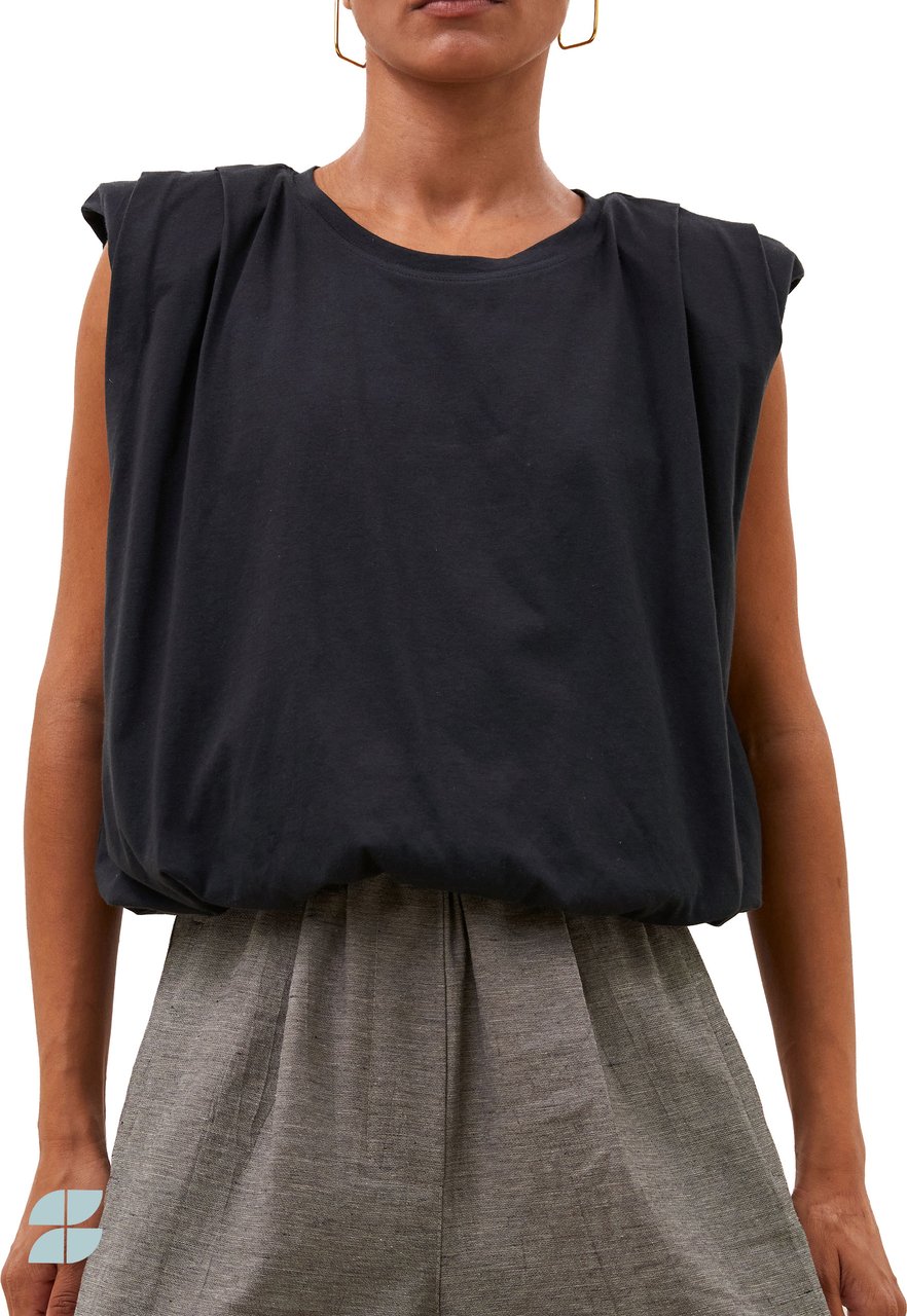 By Bar By-bar - Nilou Jersey Top - 26211011 - 861 Jet Black Zwart