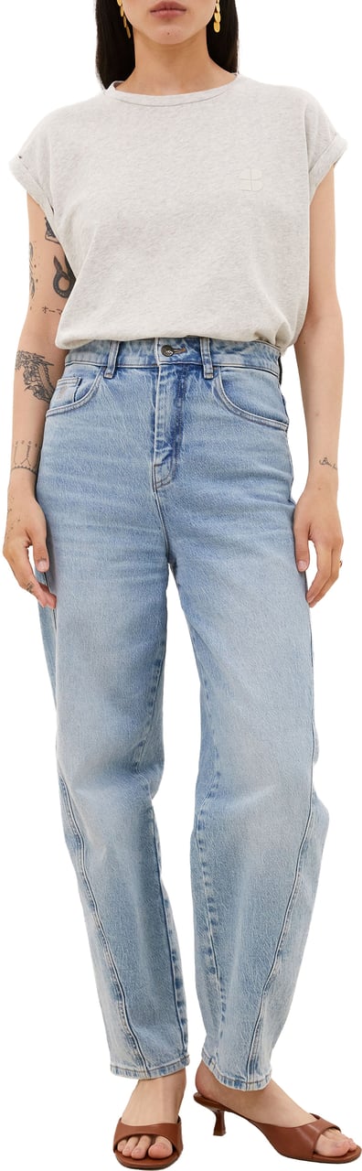By Bar By-bar - Tobi Flame Logo Top - 26211014 - 815 Light Grey Melee Grijs