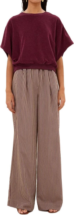 By Bar By-bar - Nuki slub top - 26411014 - 1339 Burgundy Crush Rood