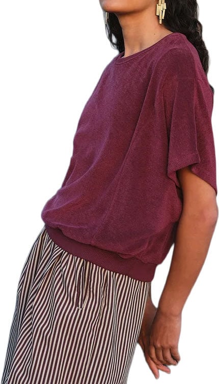 By Bar By-bar - Nuki slub top - 26411014 - 1339 Burgundy Crush Rood
