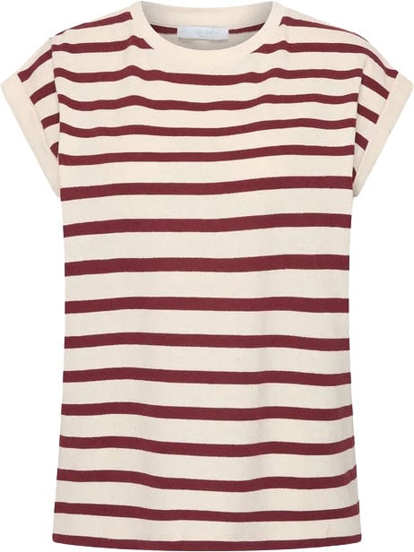 By Bar By-bar - Tobi Stripe Top - 26411105 - 1338 Grain Wine stripe Rood