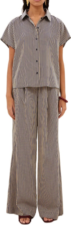By Bar By-bar - Barley Stripe Blouse - 26412056 - 1620 Midnight Stripe Blauw