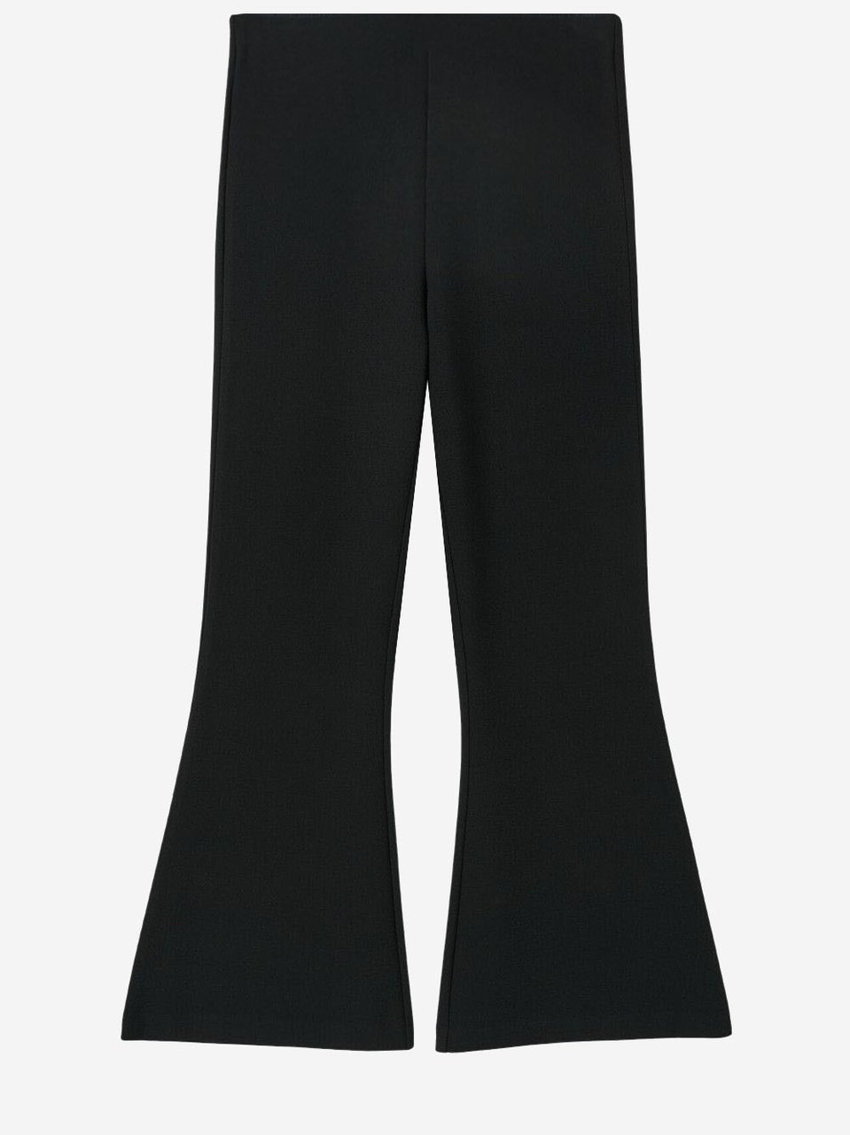 By Malene Birger Black Stretch Nylon Flared Pants Zwart