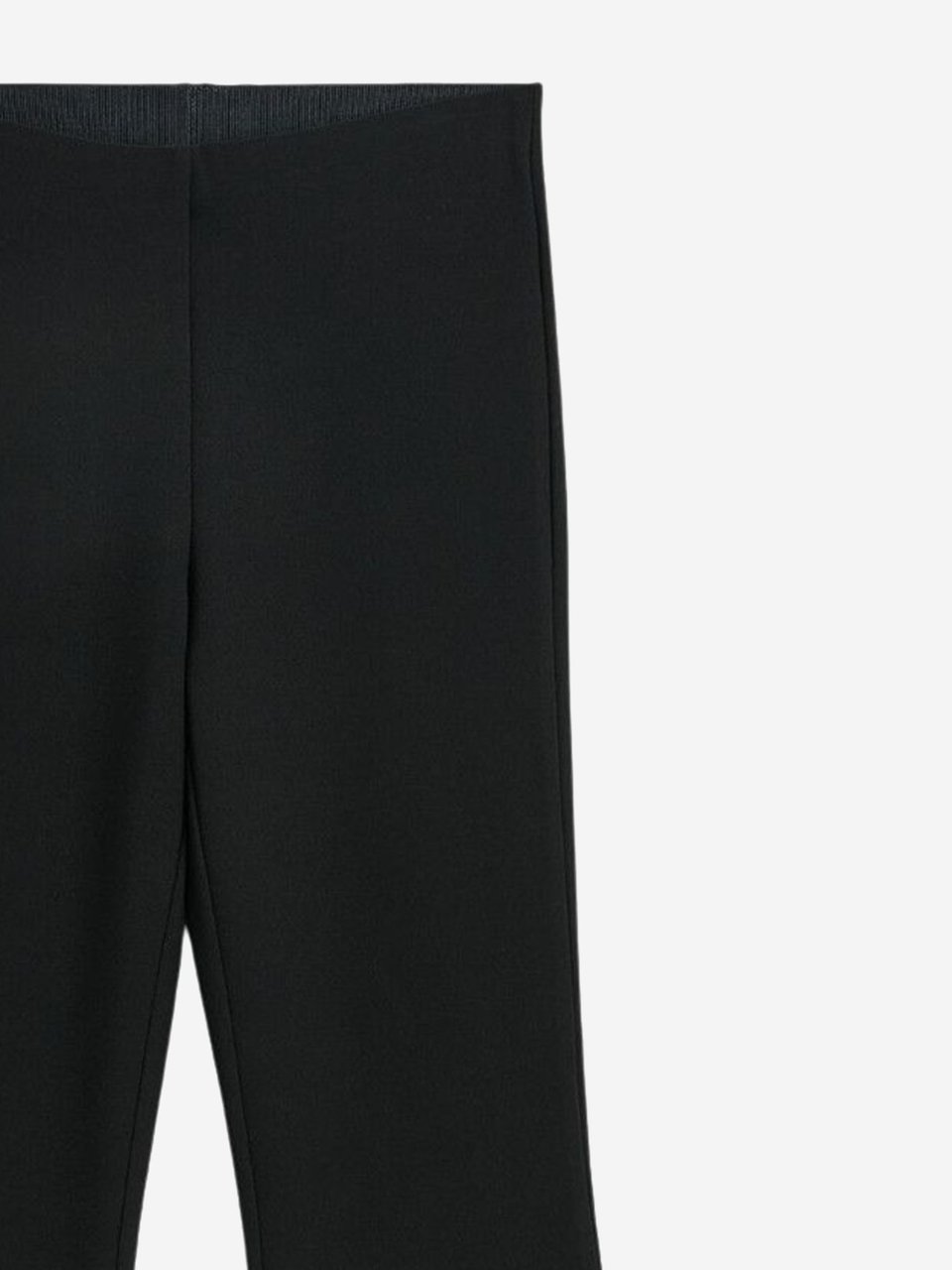 By Malene Birger Black Stretch Nylon Flared Pants Zwart