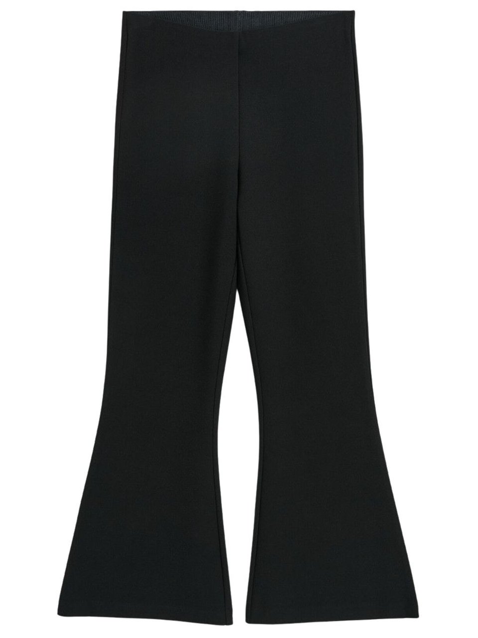By Malene Birger Black Stretch Nylon Flared Pants Zwart