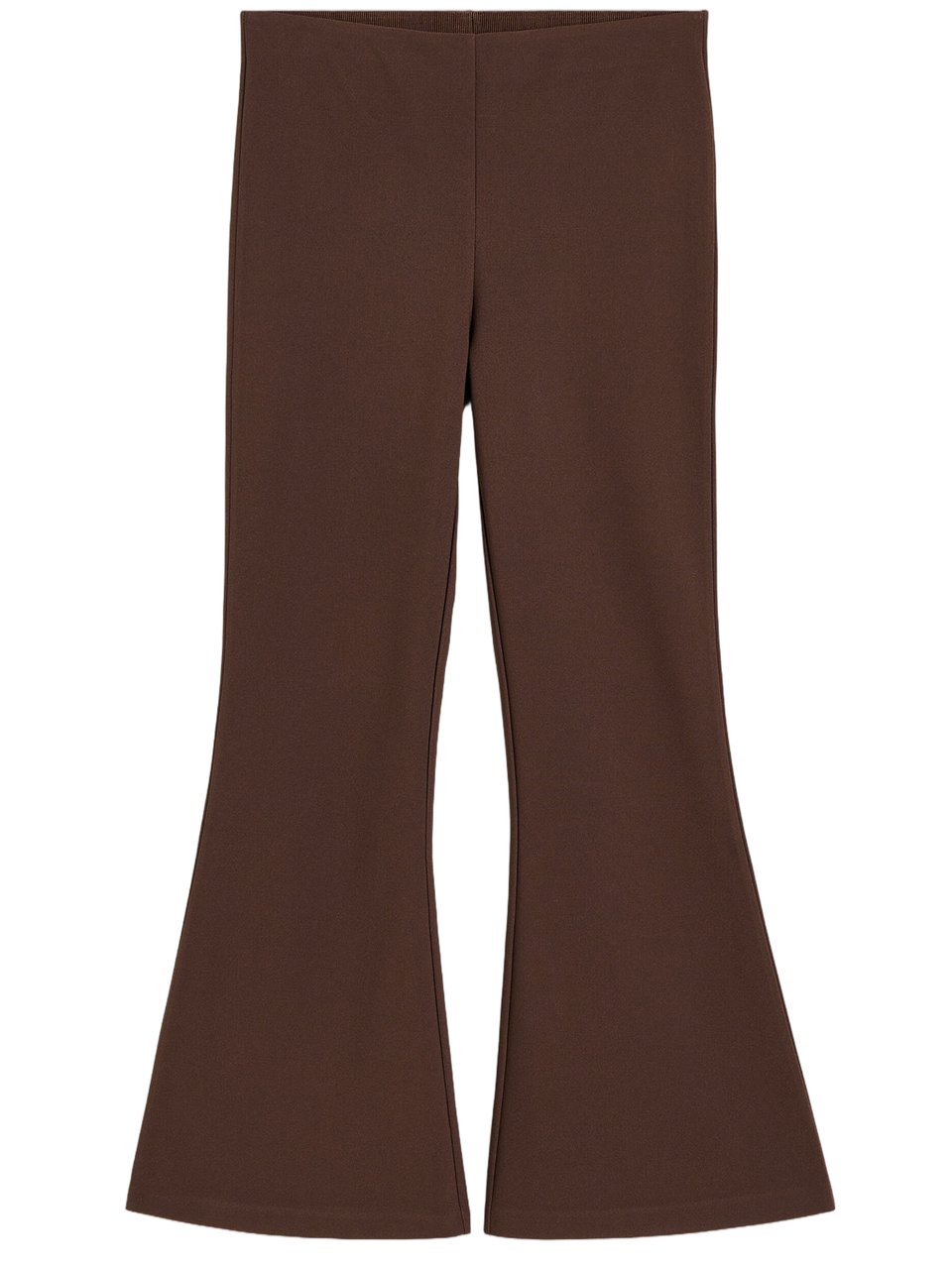 By Malene Birger Brown Stretch Nylon Flared Pants Zwart