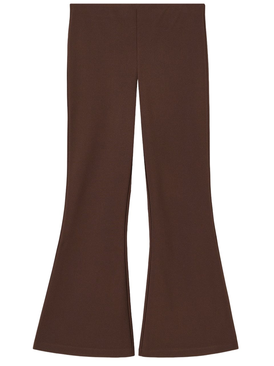 By Malene Birger Brown Stretch Nylon Flared Pants Zwart