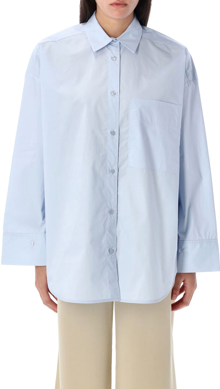 By Malene Birger Derris Shirt Pervinca Light Blue Lichtblauw