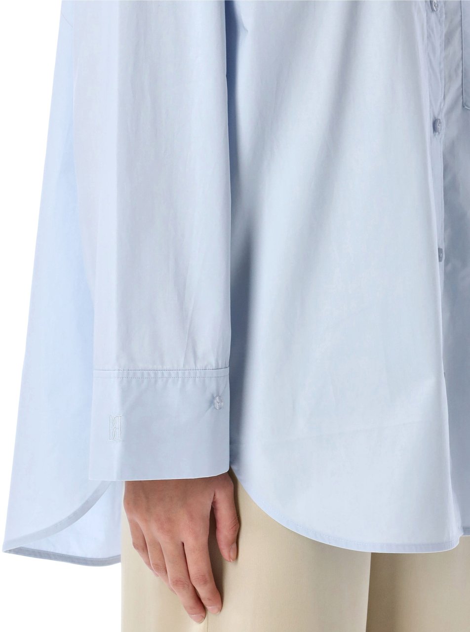 By Malene Birger Derris Shirt Pervinca Light Blue Lichtblauw