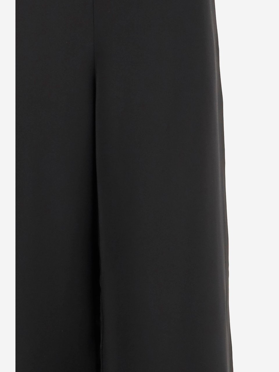 By Malene Birger Flared Leg High Waist Pants in Smooth Acetate Blend Zwart