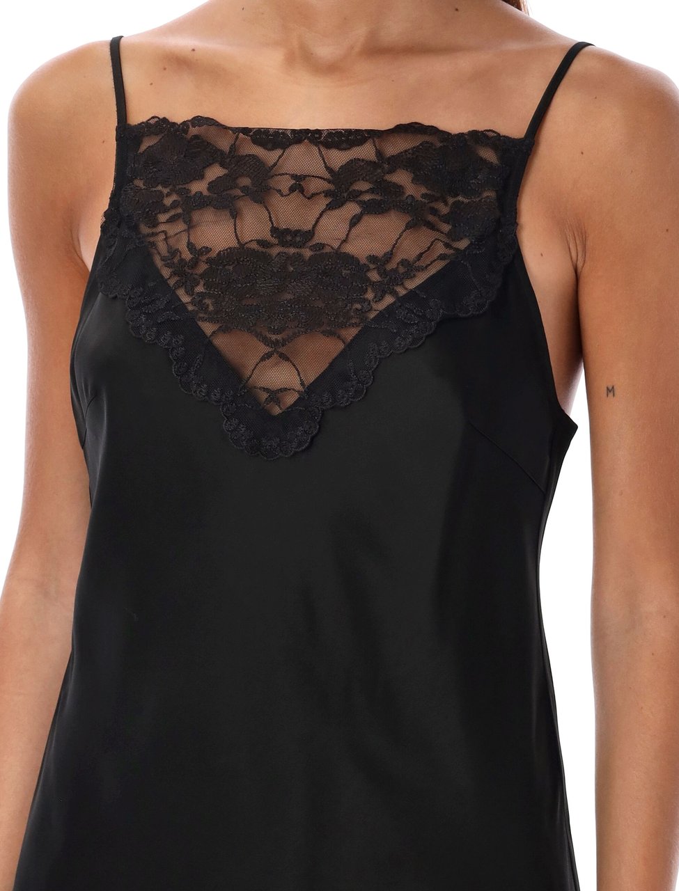 By Malene Birger Leeba Top Lace Insert Nero Zwart