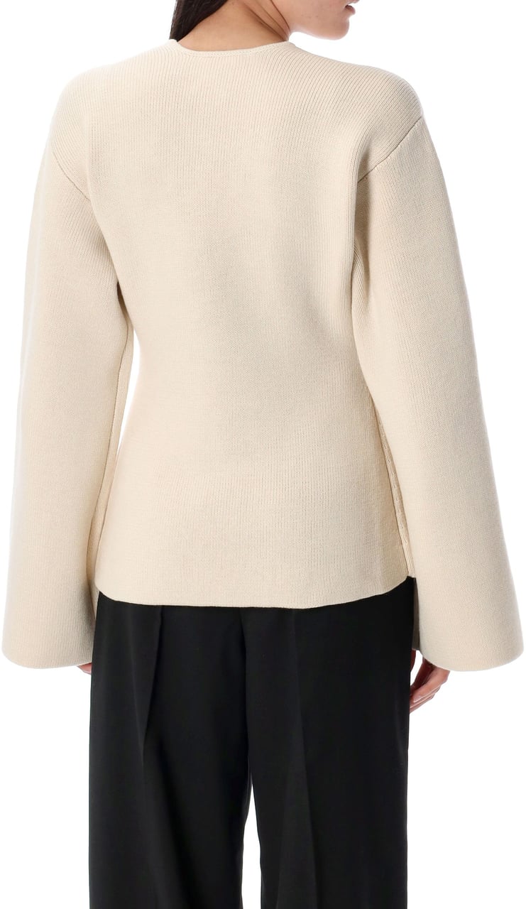By Malene Birger Tinley Cardigan V Neck Soft White Wit