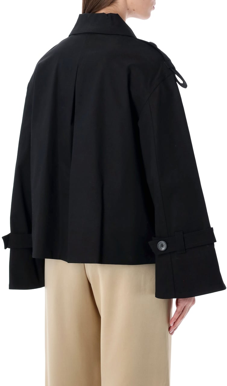 By Malene Birger Alisandra Cropped Trench Nero Zwart