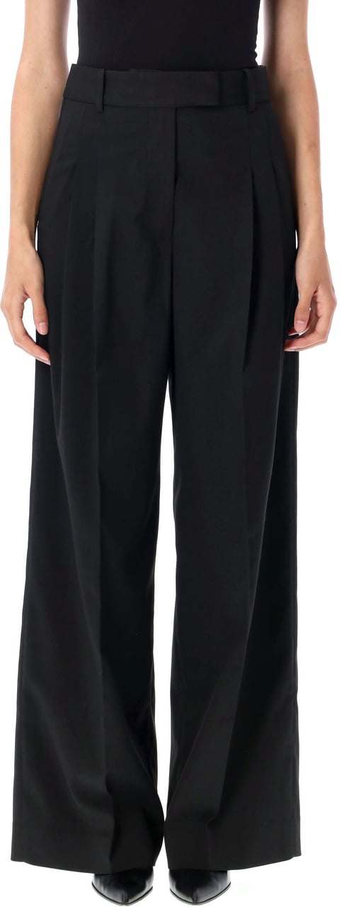 By Malene Birger Cymbara Pleated Pant Nero Zwart