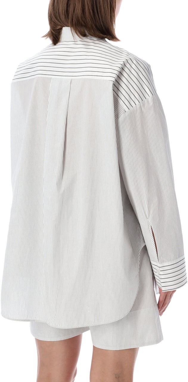 By Malene Birger Derris Shirt Stripe Stripes Black White Wit