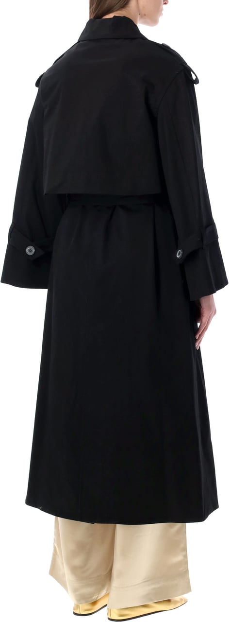 By Malene Birger Alaya Long Trench Nero Zwart