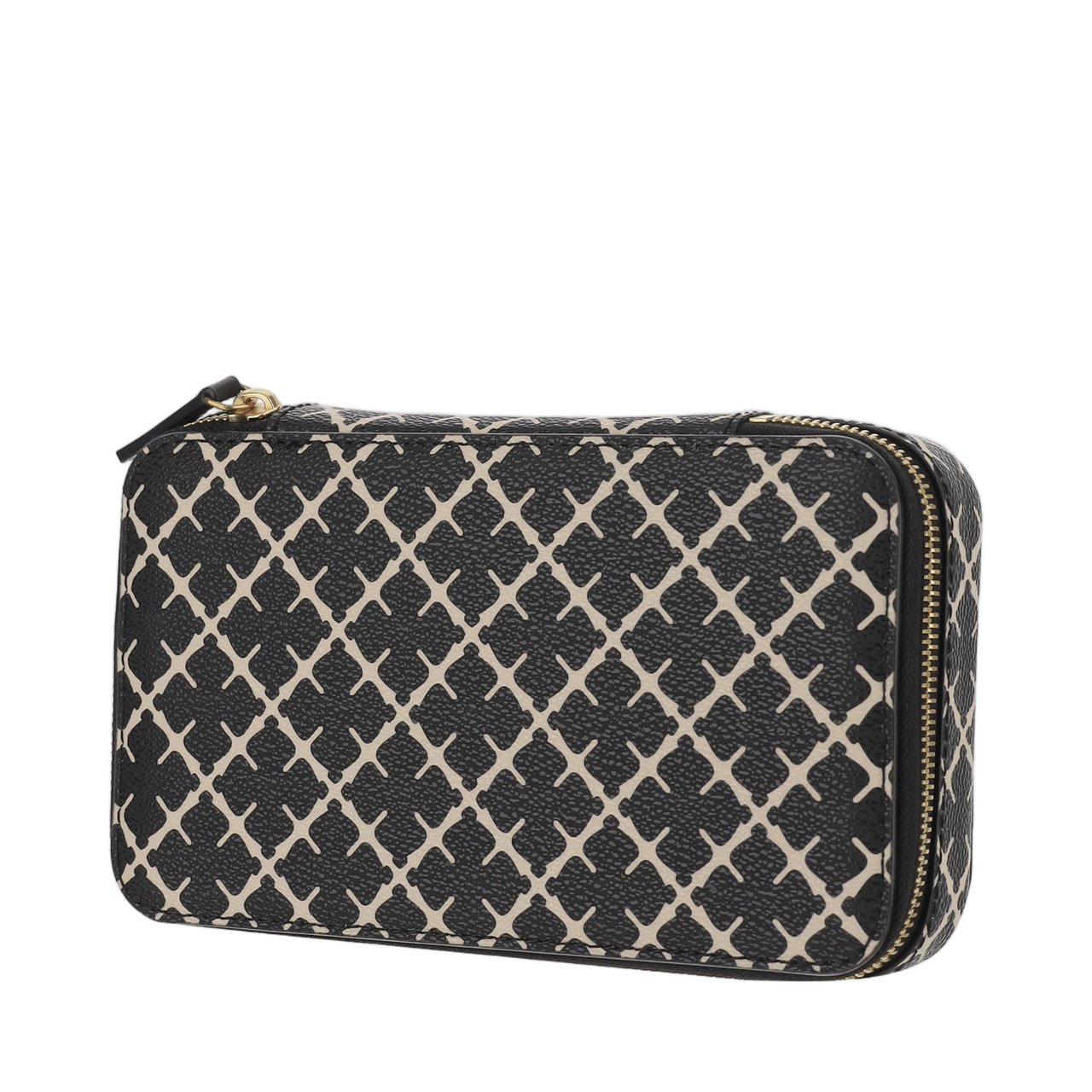 By Malene Birger Black/White Flower Print Jewelry Pouch Zwart