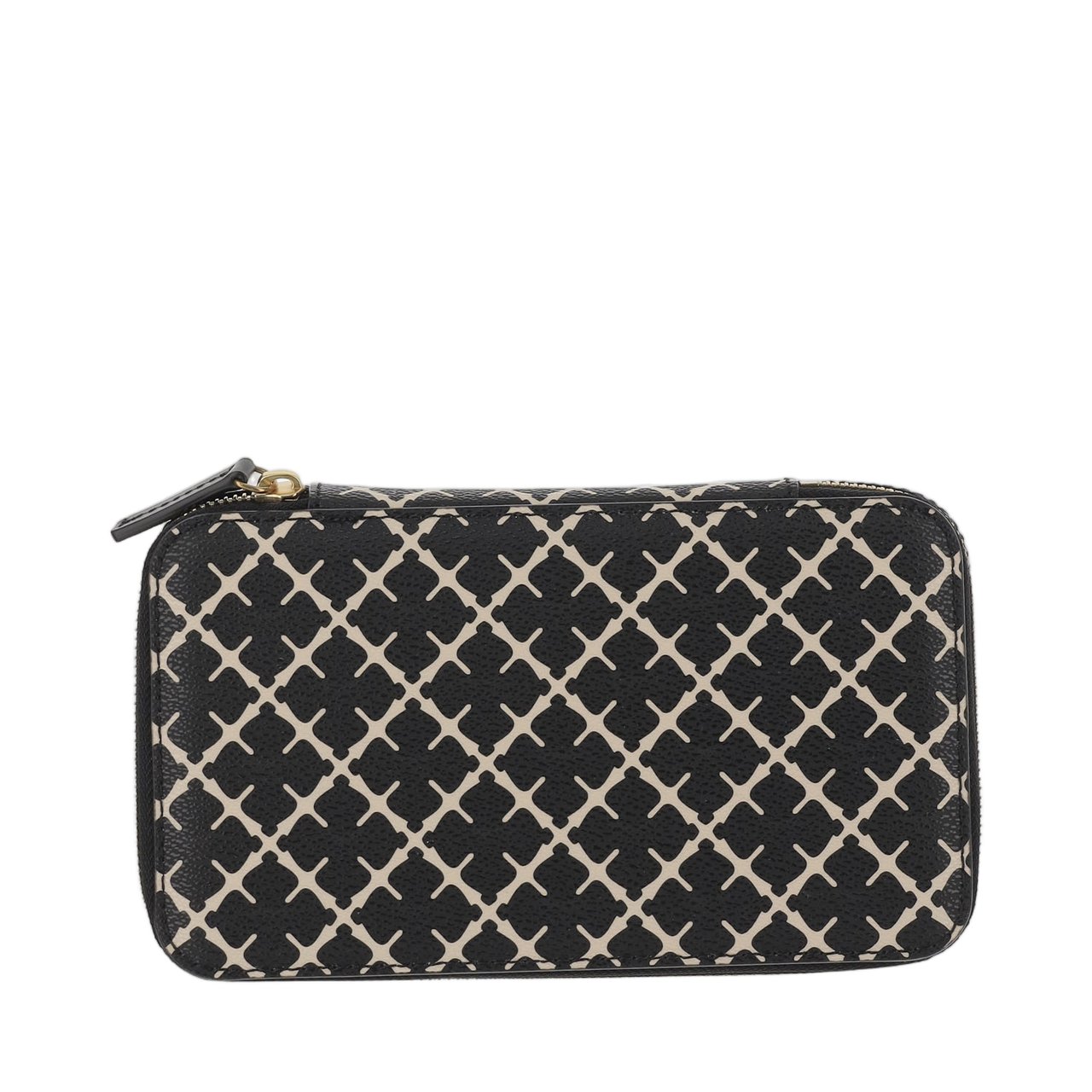 By Malene Birger Black/White Flower Print Jewelry Pouch Zwart