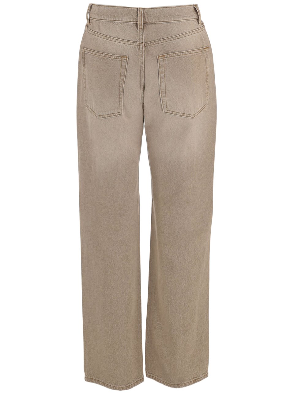 By Malene Birger Beige Washed Cotton Denim Jeans Groen
