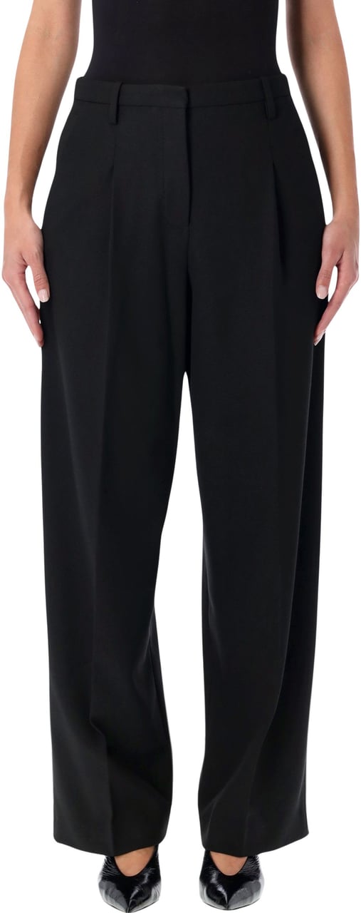 By Malene Birger Elsa Pleated Pant Nero Zwart