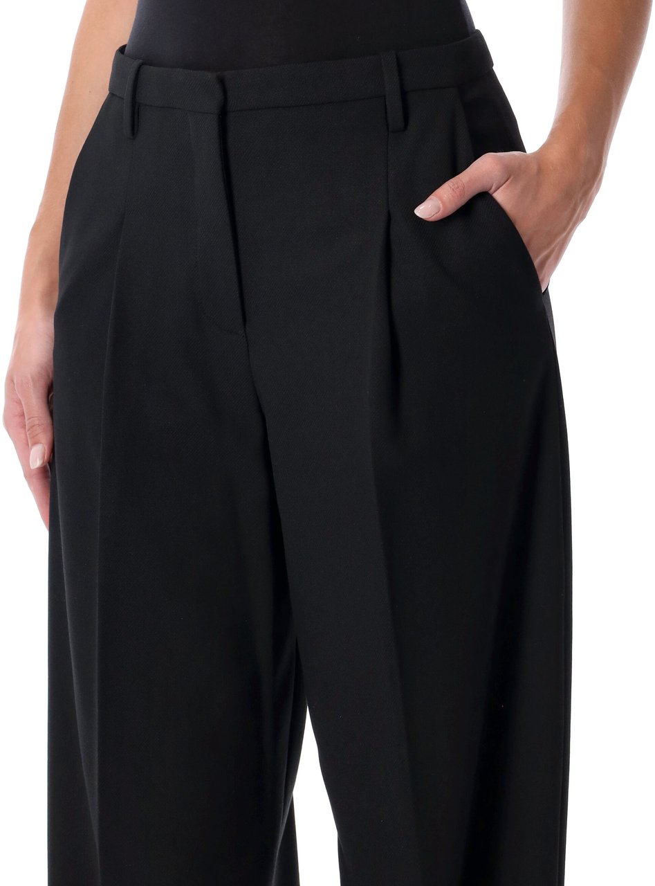 By Malene Birger Elsa Pleated Pant Nero Zwart