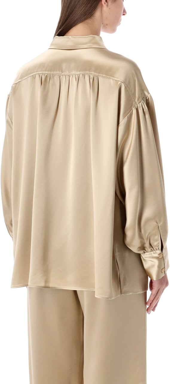 By Malene Birger Lenora Satin Shirt Old Beige Beige
