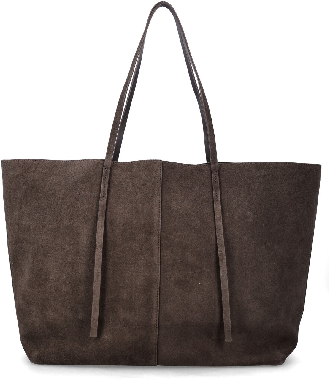By Malene Birger Abilla Tote East West Suede Coffe Brown Bruin