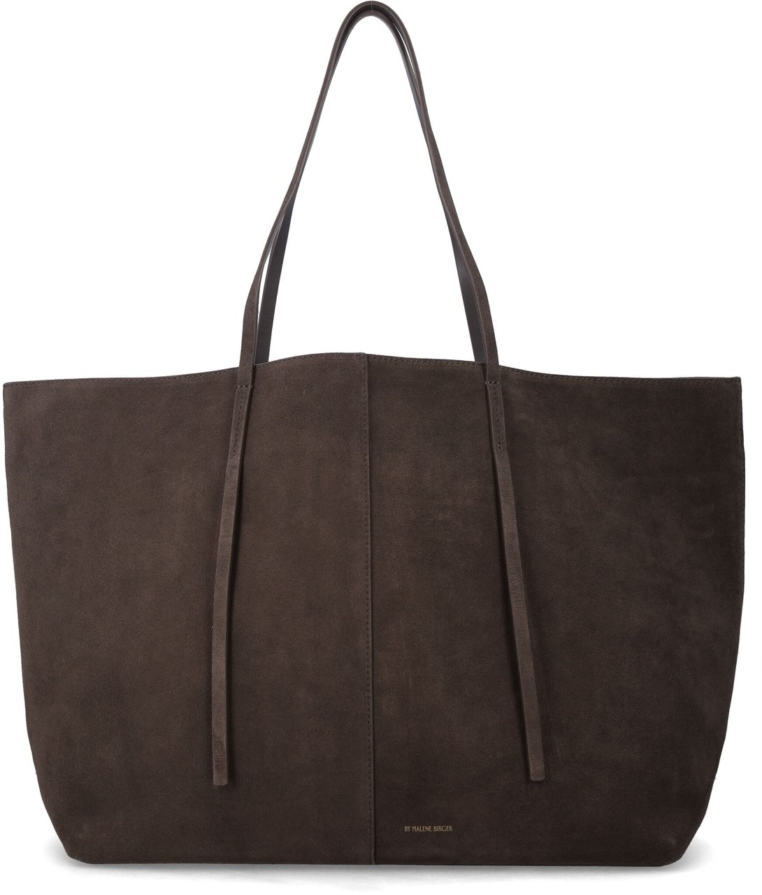 By Malene Birger Abilla Tote East West Suede Coffe Brown Bruin
