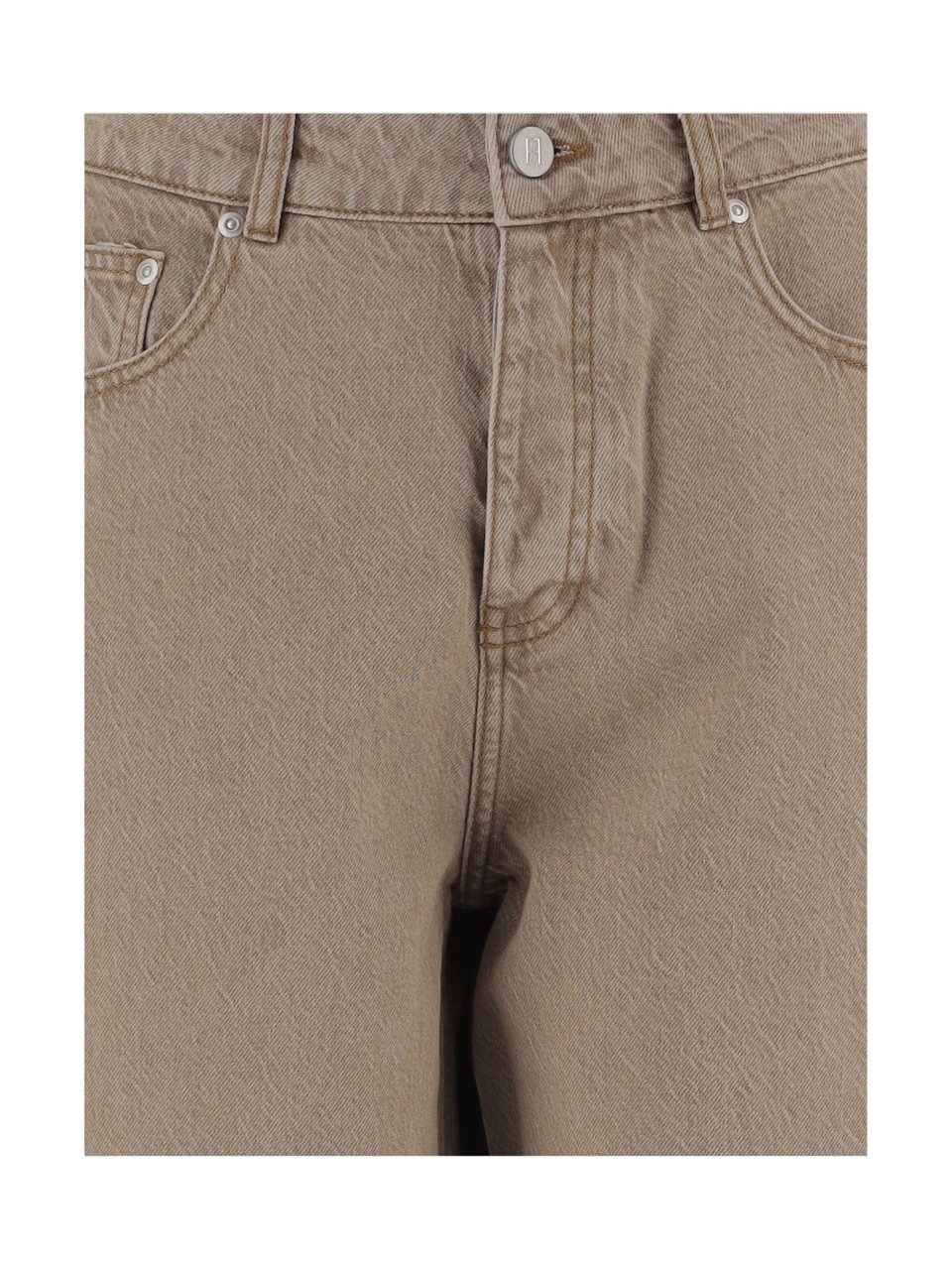 By Malene Birger Wide-Leg Cotton Denim Jeans With Classic Five-Pocket Design Neutraal