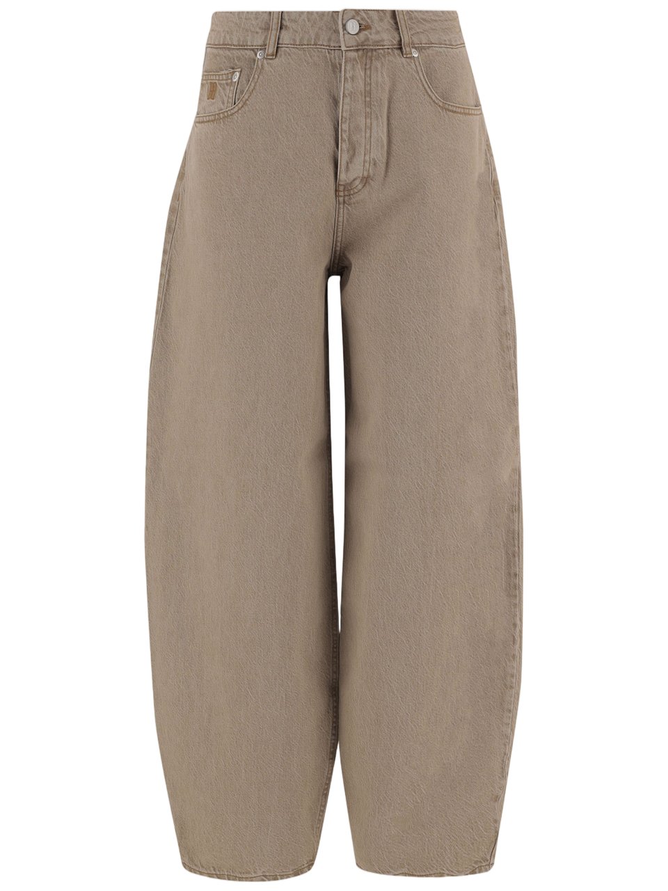 By Malene Birger Wide-Leg Cotton Denim Jeans With Classic Five-Pocket Design Neutraal
