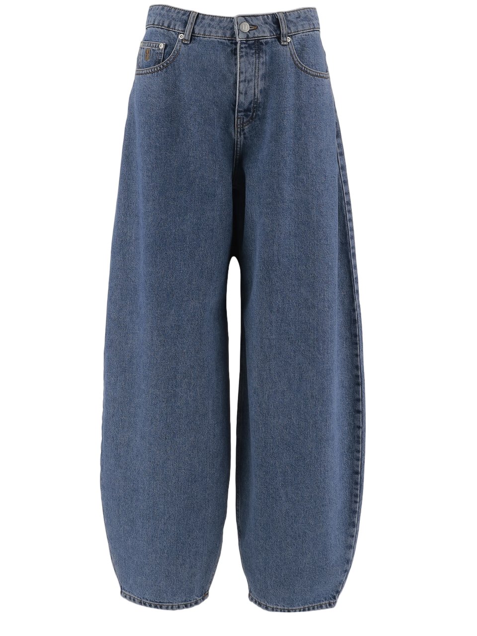By Malene Birger Wide-Leg Denim Jeans with Classic Five-Pocket Design Grijs